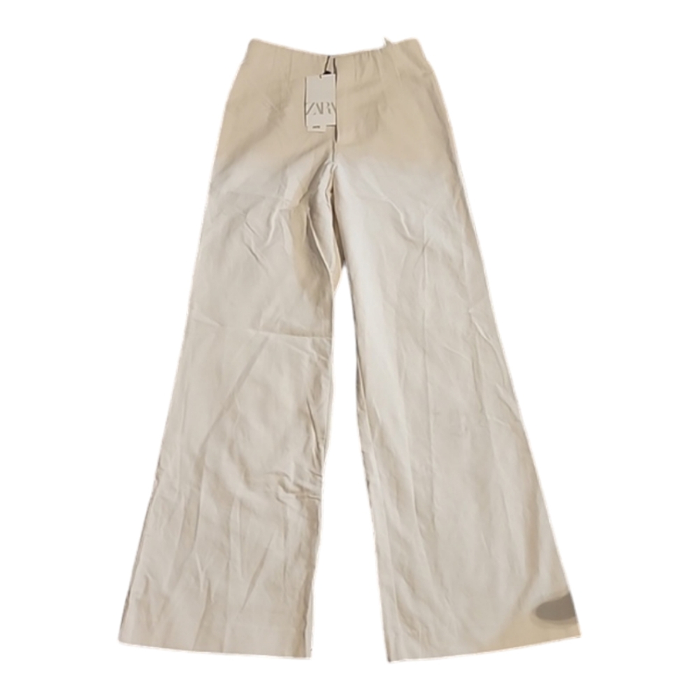Zara Linen blend wide leg pants size XS